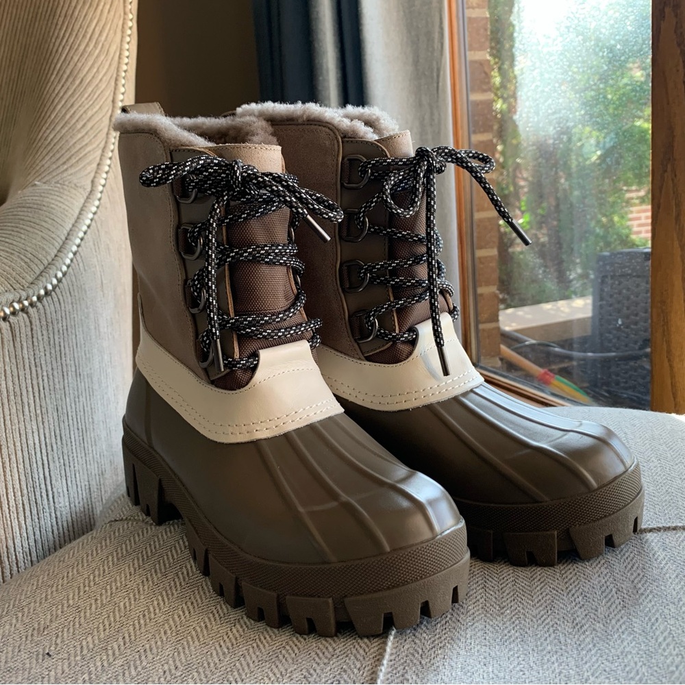 Rag & Bone RB Shearling Winter Rain Snow Boots Size 37 EUR 6.5 US Womens - Picture 6 of 14